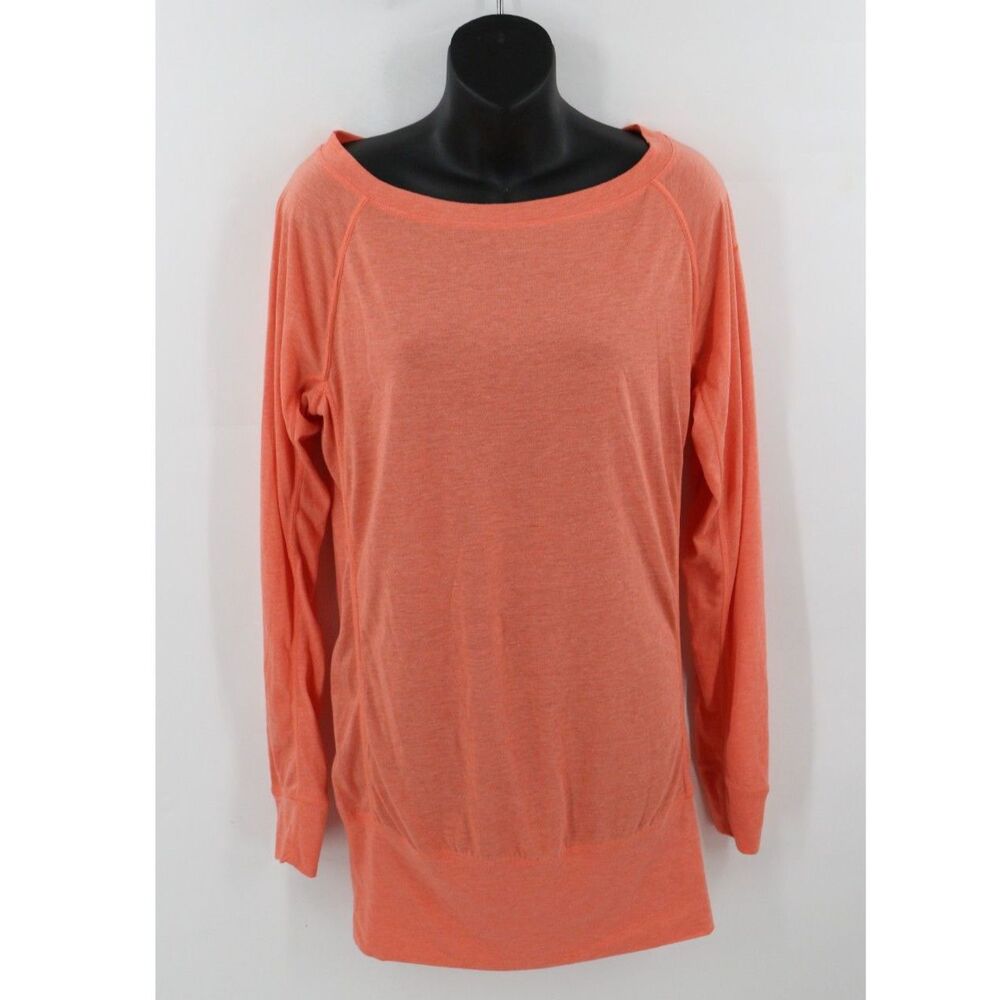 Nike Womens Epic Dri-FIT Tunic Training Top Size Small Semi Sheer Orange